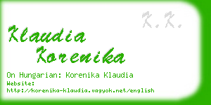 klaudia korenika business card